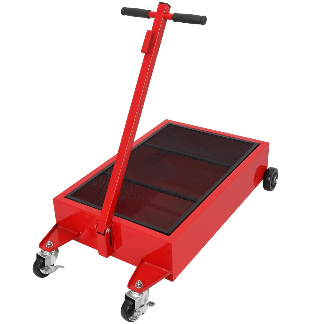 Garvee Oil Drain Pan 25 Gallon Oil Drain Tank with Switch, 95L Oil Change Pan, Large Capacity Oil Change Pan, Folding Handle, Swivel Casters Wheels, Rolling Oil Drain Cart for Trucks, Buses, RVs