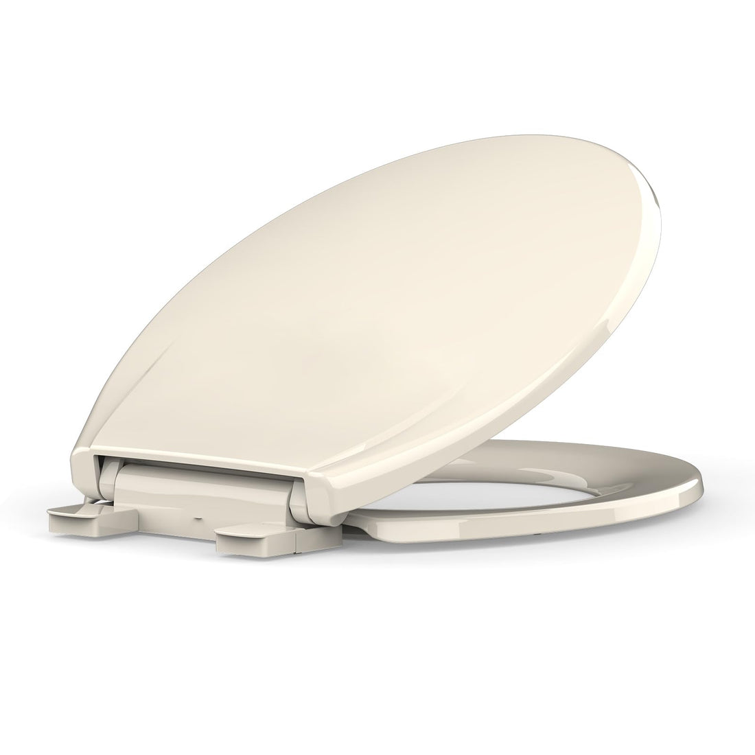 Garvee Toilet Seat Round,Toilet Seat with Quick-Release And Quick-Attach, Plastic Toilet Seat with Soft Close,Easy Install and Clean - Fits Most Round Toilets Almond