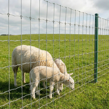 Garvee Farm Fence 4x328ft Galvanized Goat Fence, Deer Fence, Heavy Zinc Coating Hog Wire Fencing for Yard Livestock Animals Protection