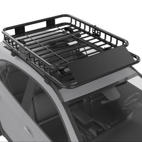 Garvee 46"x36"x5" Universal Roof Rack Carrier Basket - 200 lbs Capacity Heavy-Duty Rooftop Cargo Rack and Luggage Holder for SUVs, Trucks, and Vehicles, Black
