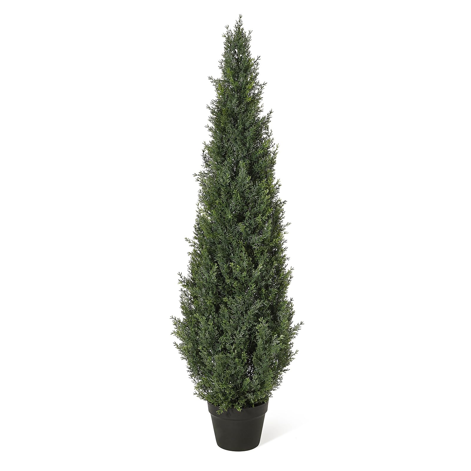 Garvee Artificial Cedar Topiary Trees for Home Decor, 4ft Fake Cypress Trees Potted Faux Evergreen Plants for Outdoor Indoor Front Porch Garden Set of 1