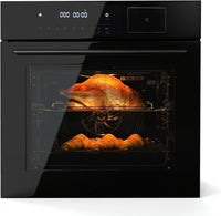 Garvee 24 Inch 70L Convection Oven,Built-in Electric Oven with 108 Smart Menu & 8 Baking Modes Air Frying Function,  Touch Control, 3D Heating,3000W