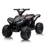 Garvee Ride - P Series: 12V Kids Quad ATV 4 Wheeler, Music, LED Lights, Battery Powered Ride On Toy for Boys Girls, Outdoor Adventure Vehicle Black - Black