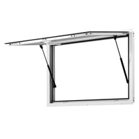 Garvee 48" x 36" Aluminum Alloy Concession Window With Awning Door & Drag Hook For Food Trucks And Trailers, Up To 85° Stand, Glass Not Included
