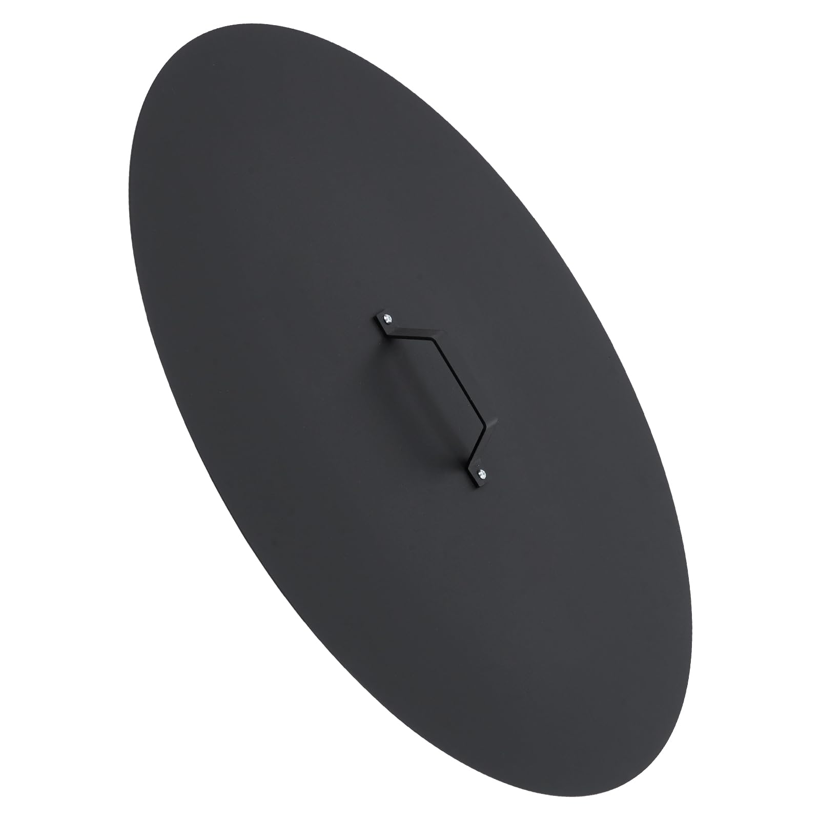 Garvee Fire Pit Cover - Compatible with Bonfire, Round Stainless Steel with Handle, Fits Inset Fire Pit, Perfect for Outdoor Patio Camping,28 * 28inch,Black