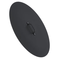 Garvee Fire Pit Cover - Compatible with Bonfire, Round Stainless Steel with Handle, Fits Inset Fire Pit, Perfect for Outdoor Patio Camping,28 * 28inch,Black