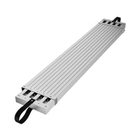 Garvee 4-7Ft Telescoping Aluminum Work Plank, Skid-Proof Scaffold Ladder Accessory, 440Lbs Capacity, 12.5" Width, Silver
