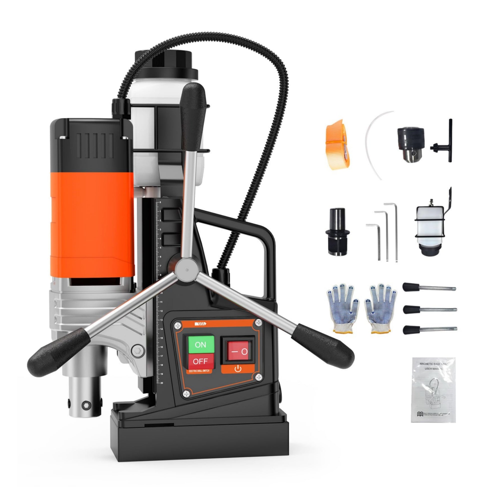 Garvee Mag Drill Press 1750W 2" Boring Diameter Portable Magnetic Drill for Metal Surface Industrial and Home Improvement, 810 RPM, Black