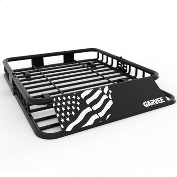 Garvee 51"x 36"x 5" Roof Rack Basket Rooftop Cargo Carrier with Extension Black Car Top Luggage Holder Universal for SUV Cars
