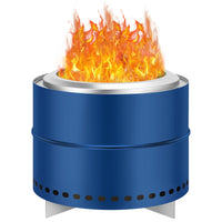 Garvee 20 Inch Portable Smokeless Firepit with Stand, Bonfire Wood Burning Fire Pit for Camping & Picnic Outside, Stainless Steel Large Fire Pit with Carry Bag, Split Structure