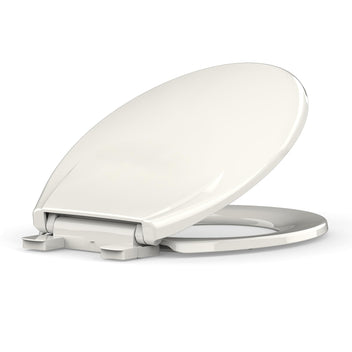 Garvee Toilet Seat Round,Toilet Seat with Quick-Release And Quick-Attach, Plastic Toilet Seat with Soft Close, Easy Install and Clean - Fits Most Round Toilets Biscuit