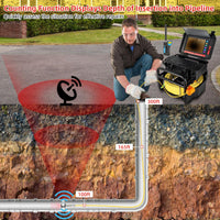 Garvee Sewer Camera with Locator, 300ft Sewer Inspection Camera with 512Hz Transmitter and Receiver, IP68 Camera w/12 Adjustable LEDs and DVR, 10.1'' Drain Pipe Cameras with DVR 16GB