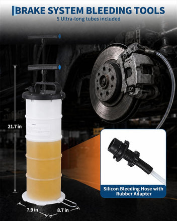 Garvee 6.5L Manual Air Pump Oil Extractor Pump, Fluid Suction Extractor for Oil Change - Engine & Drive system casing - Hand-Operated Portable Tank - Manual