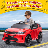 Garvee Ride - P Series: 12V Land Rover mini Kids Ride-On Car: Remote Control, LED Lights, Bluetooth, Music, Radio, Battery Powered, for Ages 3-8 - Red