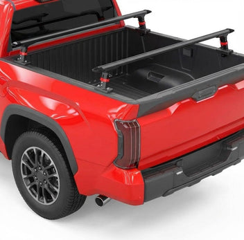 Garvee Truck Ladder Rack 800LBS Capacity Adjustable Height 10.51-11.53" Aluminum Heavy-Duty Steel, Fits Large Pickup Beds, Outdoor Hauling