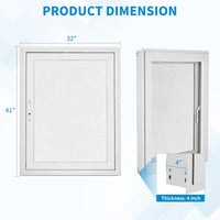 Garvee House Window 31x 40 x 4 Inch , 4 Gear Opening Position Adjustment Roof Window, 5 Mm Reinforced Glass Casement Window with Pull Down Magnetic Mesh, Sliding Window for House