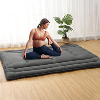 Garvee Futon Mattress Full Size, Foldable Sleeping Mattress Tatami Mattress for Adults, Roll Up Japanese Style Floor Bed Dormitory Floor Mattress for Rv Travel Camping, Dark Grey