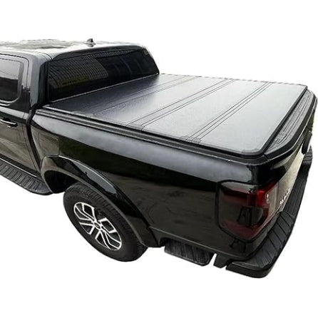 Garvee Hard Four-Fold Cargo Cover for 5.5-Foot Truck Beds - Weatherproof, Anti-Theft, Zinc-Aluminum Alloy, Aerodynamic, Tool-Free Install, Fits 2022-2023 Ford F150, Nissan, Toyota - Outdoor Protection