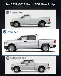 Garvee Running Boards Compatible with 2019-2025 Dodge Ram 1500  (Exclude 2019-2025 Ram 1500 Classic) Crew Cab Nerf Bars Side Steps for Ram 1500 2019-2025