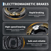 Garvee 12" x 2" Electric Trailer Brake Assembly, Self-Adjusting Electric Brakes Kit for 7000 Lbs Axle, 5-Hole Mounting Brake Backing Plates, Left & Right Side Braking System Replacement Parts, 1 Pair