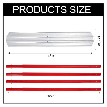GARVEE 48" x 8" Magnesium Bull Float Kit – Aluminum Alloy with 4 Handles & Adjustable Bracket – Professional Concrete Smoothing Tool