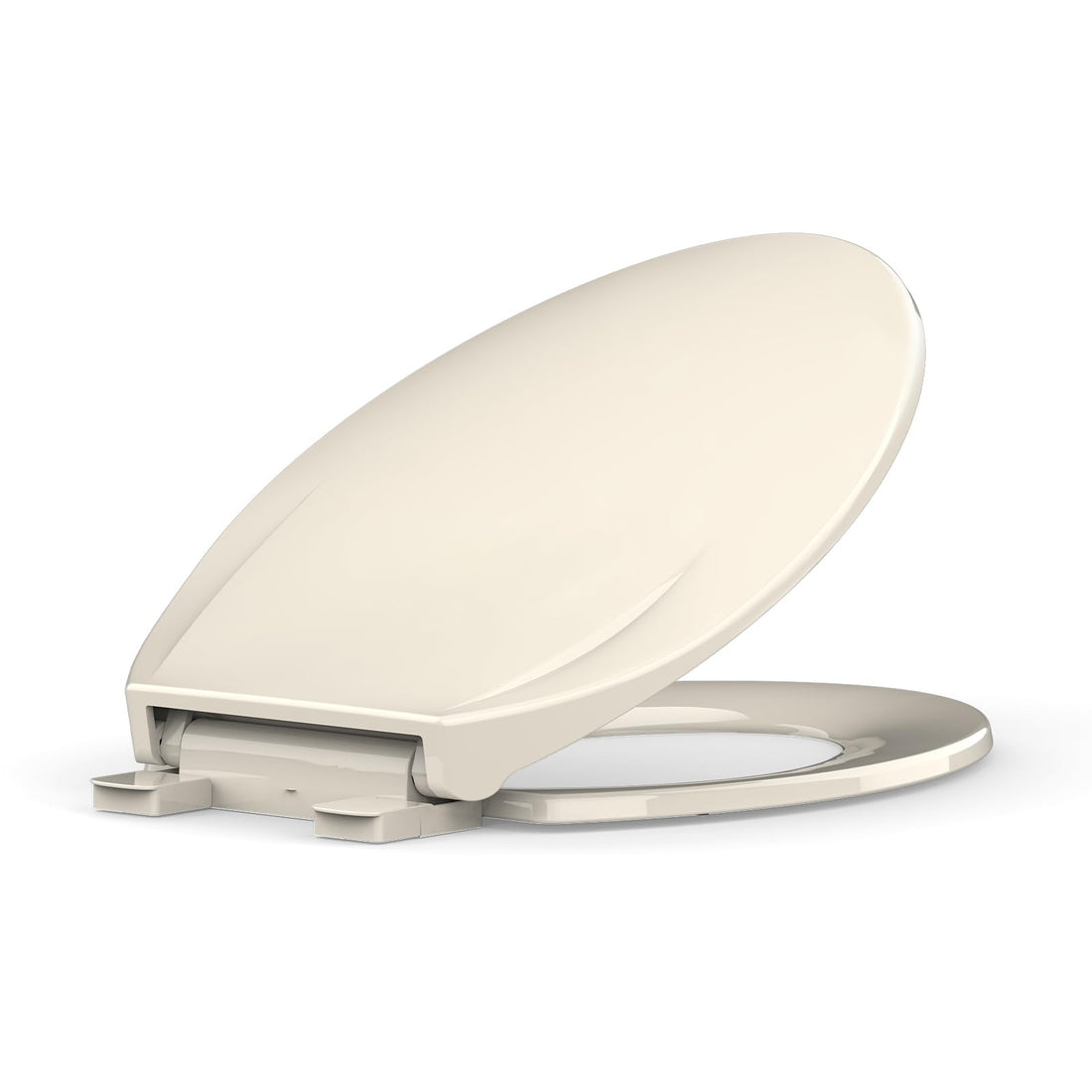 Garvee Toilet Seat Elongated,Toilet Seat with Quick-Release And Quick-Attach, Plastic Toilet Seat with Soft Close, Easy Install and Clean - Fits Most Elongated Toilets Almond