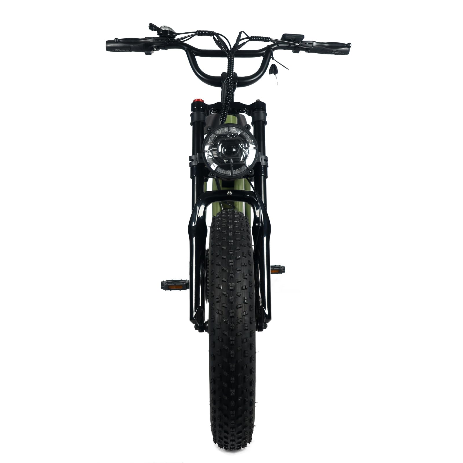 Garvee Electric Mountain Bike for Adults 20" x 4.0 Fat Tire, E-Bike 750W Motor 48V 15.6Ah Removable Battery, Max Speed 40MPH, Shi mano 7-Speed Adult Electric Bicycle for Off-Road Adventures, Green