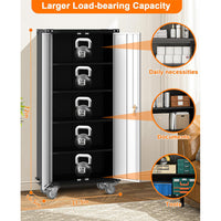 Garvee Metal Storage Cabinet - 72" Lockable Tool Cabinet with 360° Wheels, Drawers, 4 Doors, and Adjustable Shelves, Ideal for Garage, Home, and Office