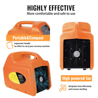 Garvee 120V Ac 60Hz 3/4 Horsepower Single Cylinder Portable Refrigerant Recovery Machine, Orange