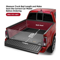 Garvee Hard Tri-Fold Tonneau Cover for 2022-2024 Ford Maverick 4.6ft bed- Black