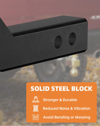 Garvee Adjustable Trailer Hitch Solid Hitch, Fits 2-Inch Receiver, 5-Inch Drop Hitch, Steel Tow Balls 2" & 2-5/16, 12,500 LBS GTW for Heavy Duty Truck, with 2 Locks