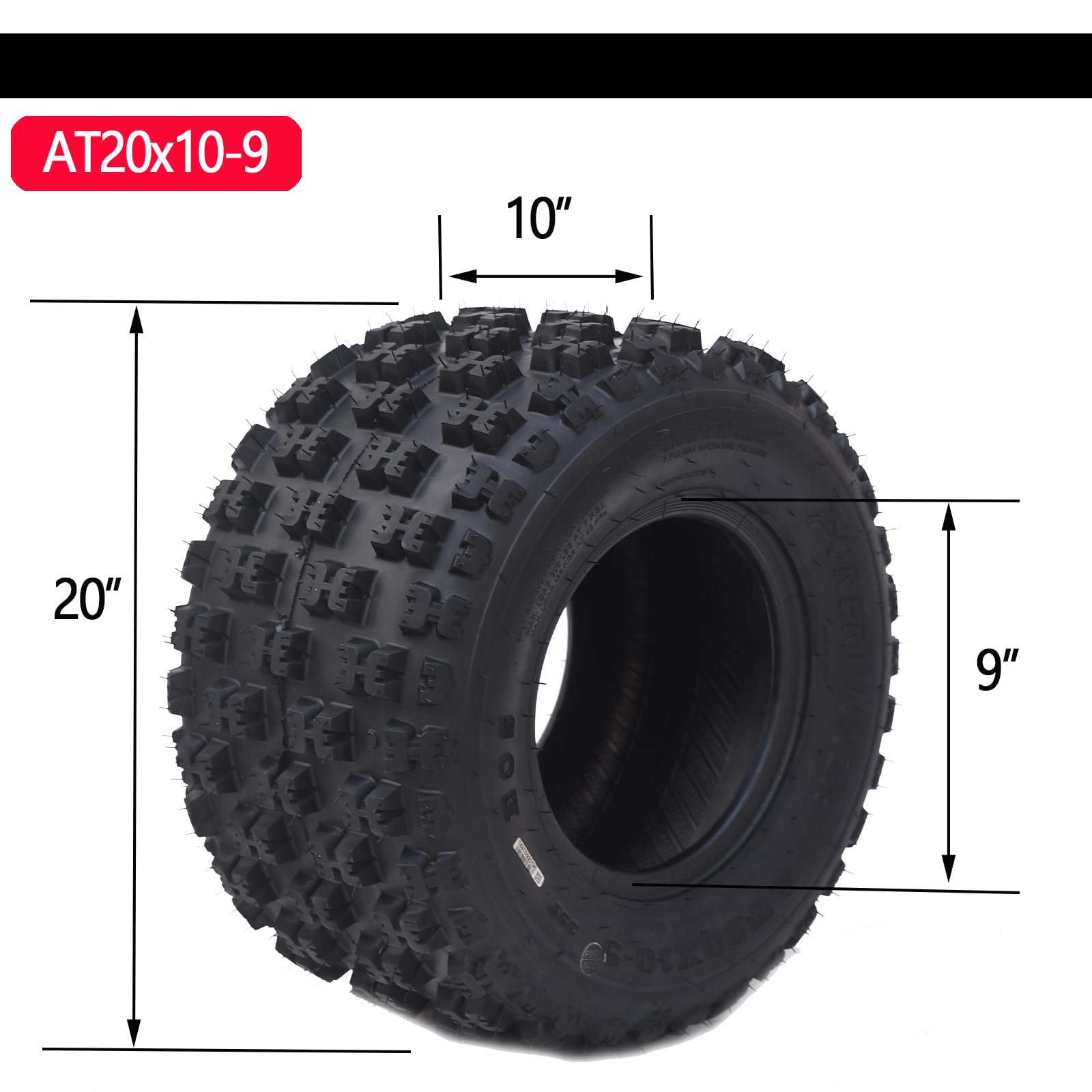 Garvee AT20x10-9-6PR TL EOS Garvee Atv Tires, AT20x10-9-6PR Compatible for