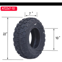 Garvee Set Of 2 All Terrain All-Season ATV/UTV Tire AT22x7-10-6PR TL EOS