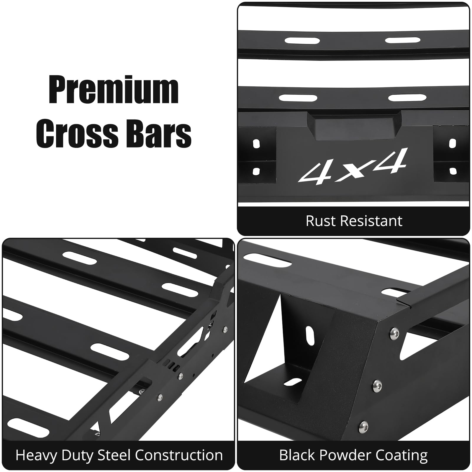 Garvee Heavy Duty Roof Rack Basket 63x43.3x5 Inch Anti-Rust Coating 220lbs Capacity SUV Truck Cars