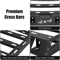 Garvee Heavy Duty Roof Rack Basket 63x43.3x5 Inch Anti-Rust Coating 220lbs Capacity SUV Truck Cars