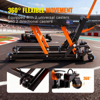 Garvee Hydraulic Motorcycle Lift Jack, 1500 Lbs Capacity Scissor Lift Jack with 4 Wheels and Handle, Portable Foot-Operated Hoist Stand Motorcycle Lift Table for ATV, Motorcycle, UTV, Powersports