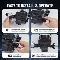 Garvee Water Pressure Booster Pump 115V AC 5GPM 55PSI On Demand Water Diaphragm Pump with 125Ft Head Lift, Self-Priming RV Fresh Water Pump with Pressure Switch for Home Marine Yacht Garden Hose