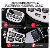 Garvee Ride - P Series: 12V Kids Ride On Truck Car w/Parent Remote Control, Spring Suspension, Led Lights,3 Speed Adjustable, Kids Gift for Boys and Girls - Black