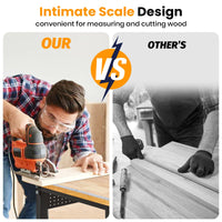 Garvee 70"x 21" Adjustable Workbench with Power Outlet, 29.5" - 39.4" Adjustable Height Garage Workbench with Rulers, Pegboard, Hooks, Wheels, 2000 Lbs Load Capacity for Workshop, Office, Garage, Home