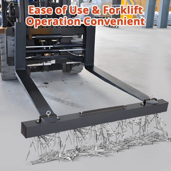 Garvee Hanging Magnetic Sweeper 48 Inches Heavy-Duty Magnet Sweeper, Nail Magnet Sweeping Tool with 120 LBS Lifting Capacity, Magnet Double Magnetic Force Sweeper Unit, Hanging Magnet for Forklift