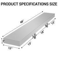 Garvee Concession Shelf 48 * 12 * 3inch - Stainless Steel Drop Down Folding Serving Food Shelf, Stand Serving for Concession Trailer Serving Window, for Food Truck, Grill Area, Restaurant, Garage