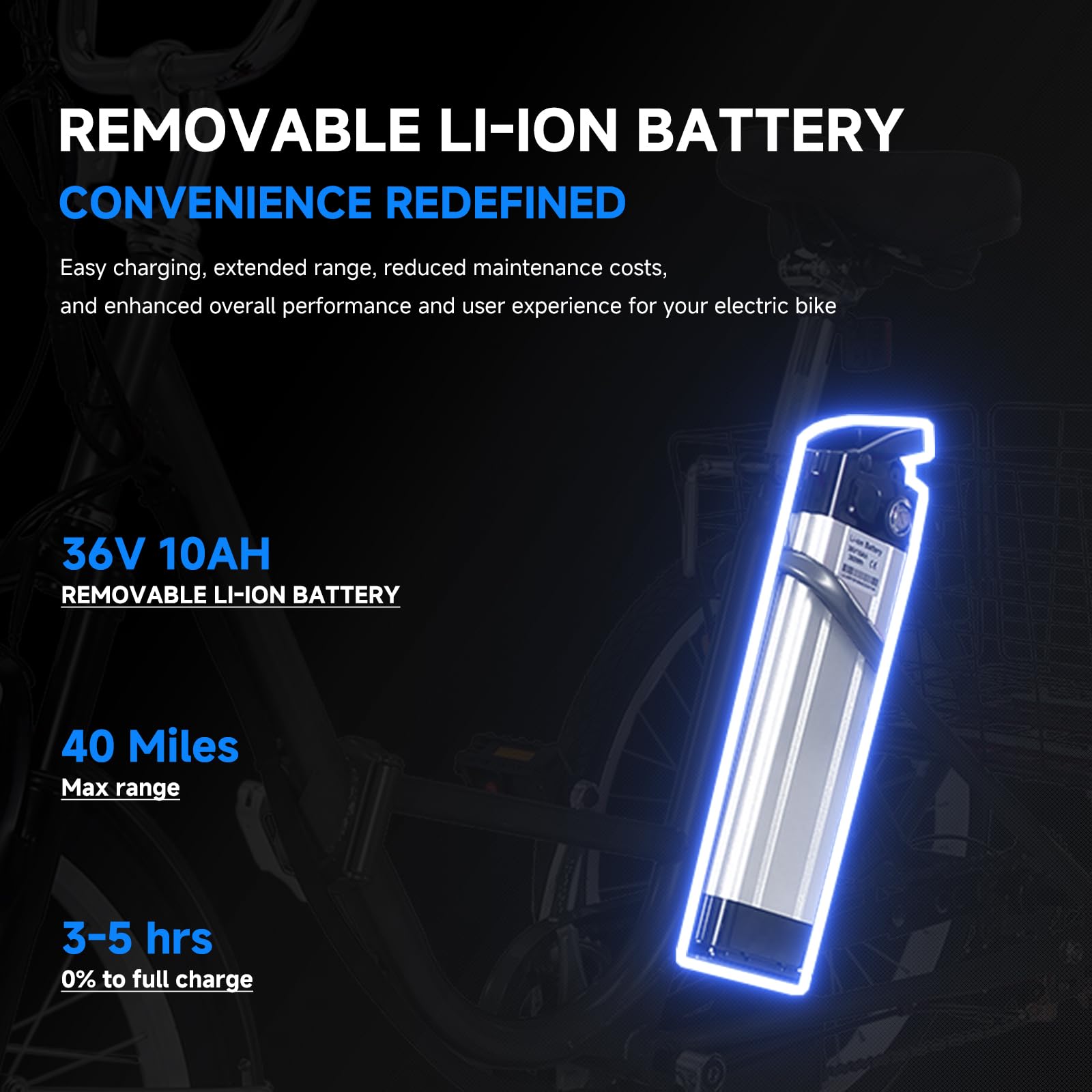 Garvee 24 Inch Adult Electric Tricycle Folding 7-Speed Electric Tricycle with Basket, 36V Detachable Battery, 250W Brushless Motor Suitable for Men and Women, Dark Gray