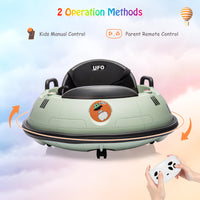 Garvee Ride B Series 12V Electric Ride on Bumper Car for Toddlers, Kids Bumper Car with Remote Control, LED Lights & 360 Degree Spin, Indoor and Outdoor for 18+ Months Kids - Green