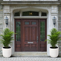 Garvee 14.5 Inch Tall Planters Set of 2 Flower Pots with a Water Level Monitor, Self Watering Insert and Hidden Wheels, Ideal for Living Room, Bedroom Office, Patio, Porch, Garden, White