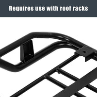 Garvee 50"x38"x6.3" Rooftop Cargo Basket, 165 lbs Capacity Lightweight Anti-Rust Roof Rack for SUVs, Cars & Trucks