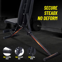 Garvee Adjustable Weight Bench, 800 Lbs Capacity, 8 Backrest & 3 Seat Positions, Adjustable Bench for Full Body Workout, Space-Saving Foldability, for Indoor Workout, Home Gym (Black)