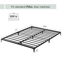 Garvee 6 Inch Low Full Bed Frame Heavy Duty Metal Mattress Foundation Platform Sturdy Steel Slat No Box Spring Needed, Easy Assembly, Noise Free