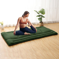 Garvee Futon Mattress Twin Size, Japanese Floor Mattress Foldable Tatami Mat, Roll Up Floor Bed Mattress Kids Floor Play Mat, Japanese Floor Bed for Dorm House Guest, Army Green