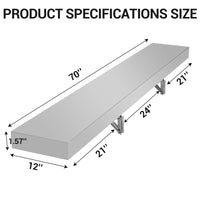 Garvee Concession Shelf 70 x 12x1.6inch - Stainless Steel Drop Down Folding Serving Food Shelf, Stand Serving for Concession Trailer Serving Window, for Food Truck, Grill Area, Restaurant, Garage