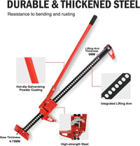 Garvee Farm Jack 48 Inch Heavy-Duty 6600 lbs Load Capacity, Steel & Cast Iron, Serrated Stable Base for Off-Road Vehicles, Tractor, SUV, and Farm Use